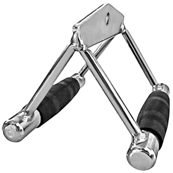 French Fitness Rubber Grip Seated Row/Chin Bar - Close-Up View