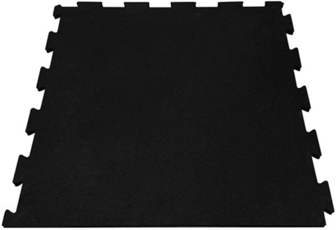 French Fitness 24" x 24" Rubber Gym Interlocking Tiles w/Edge, Middle, Corner Pieces (New) Image 7