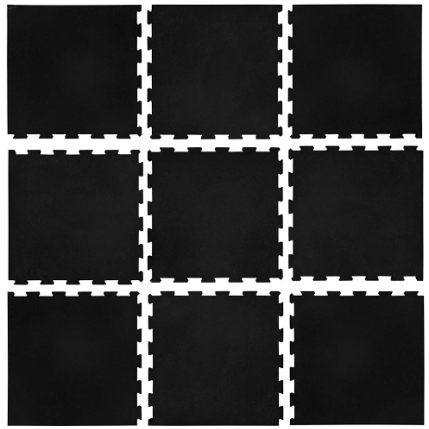 French Fitness 24" x 24" Rubber Gym Interlocking Tiles w/Edge, Middle, Corner Pieces (New) Image
