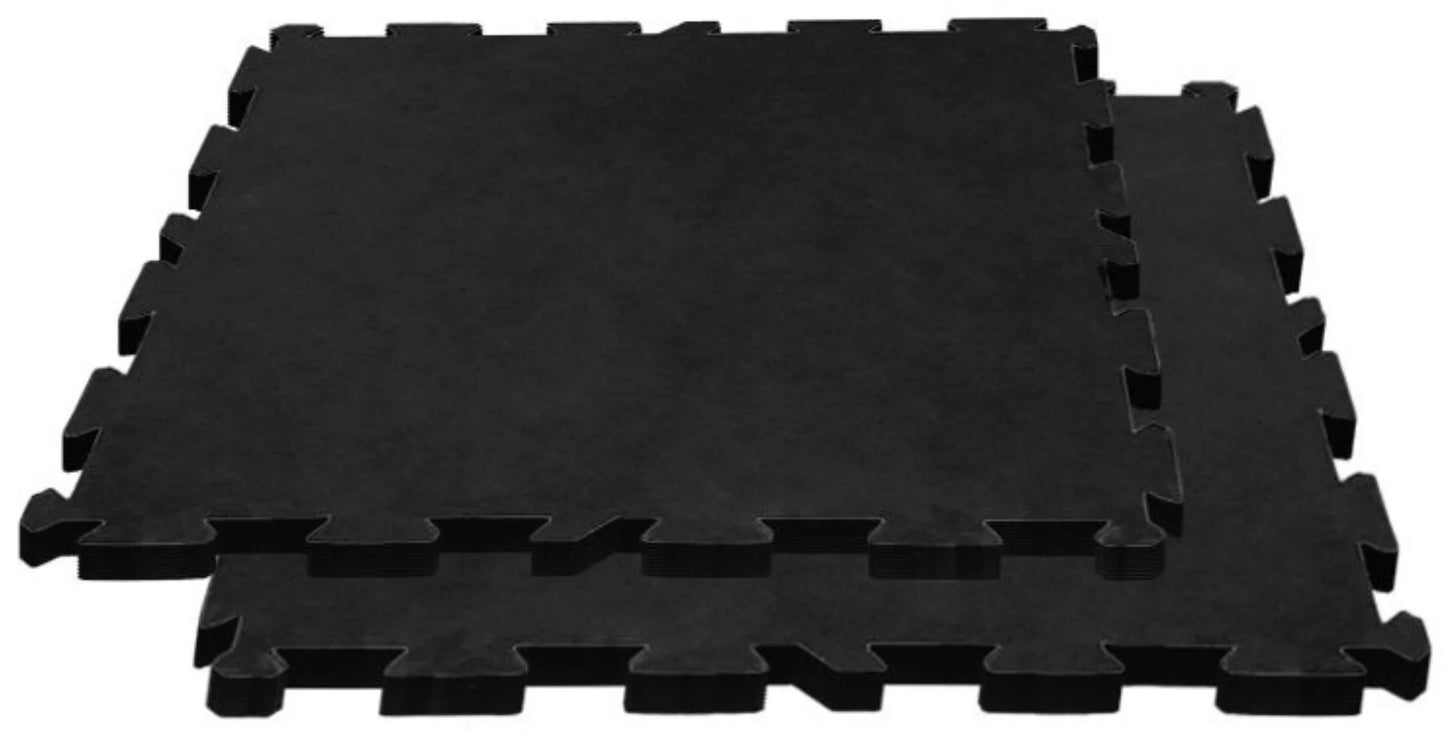 French Fitness Rubber Interlocking Tiles Gym Flooring (39.37"x39.37" ea) (New)
