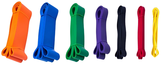 French Fitness Resistance Pull Up Assist Bands - Set of 7 (New)