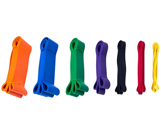 French Fitness Resistance Pull Up Assist Bands - Set of 7 (New)