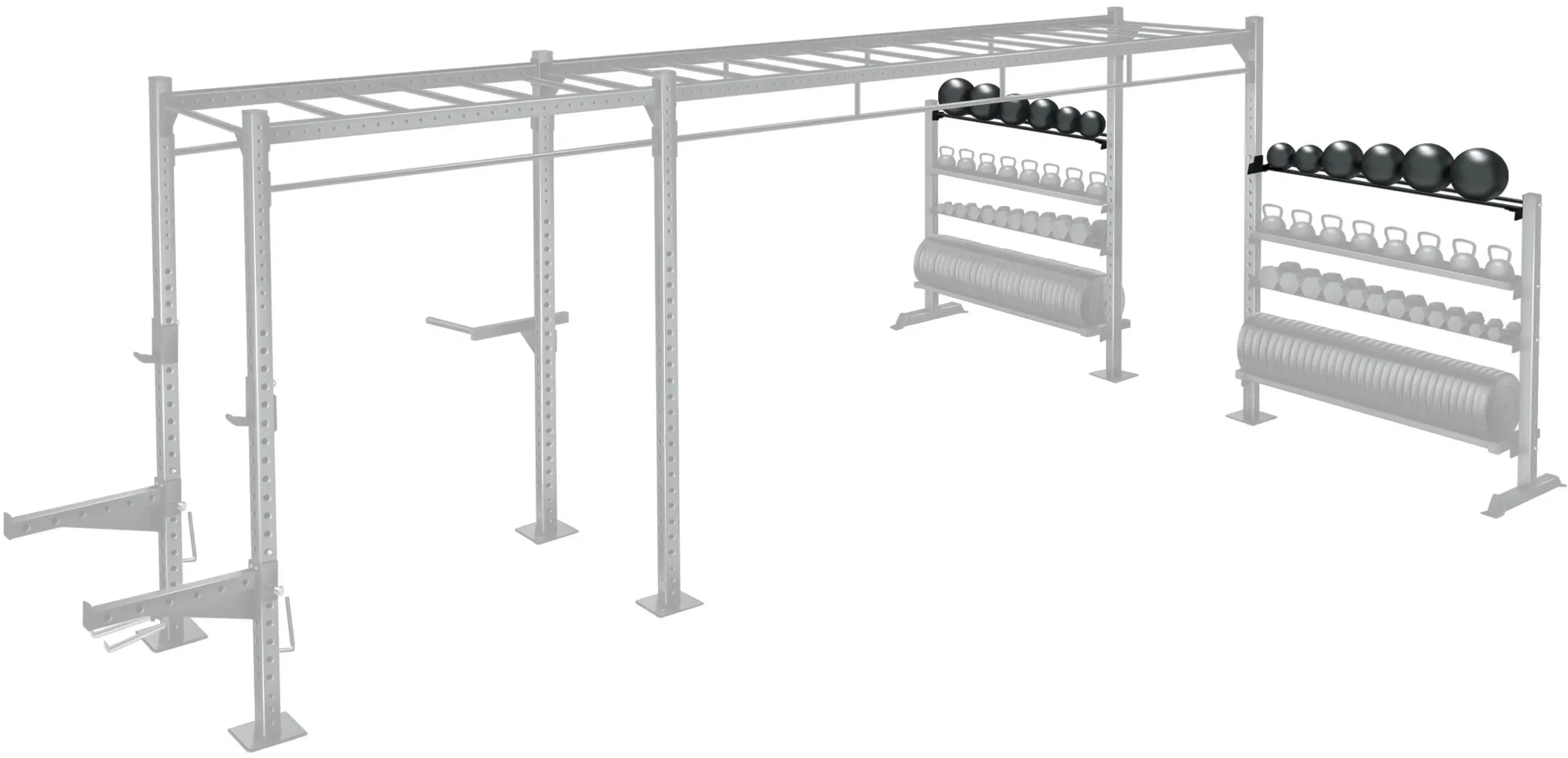 French Fitness 43" Rack & Rig Ball Tier/Tray Attachment (New)