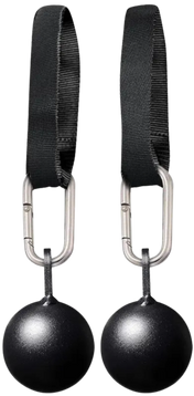 French Fitness Rack & Rig Cannonball Grips with Straps - Set of 2 - Front View