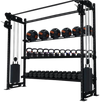 French Fitness Rig & Rack Functional Trainer w/3 Tier Storage 78" (New)