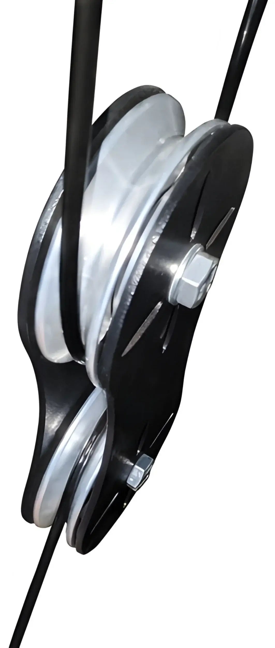 French Fitness FF-RR-FT-CAVE-APU Aluminum Pulley Upgrade - Angled View