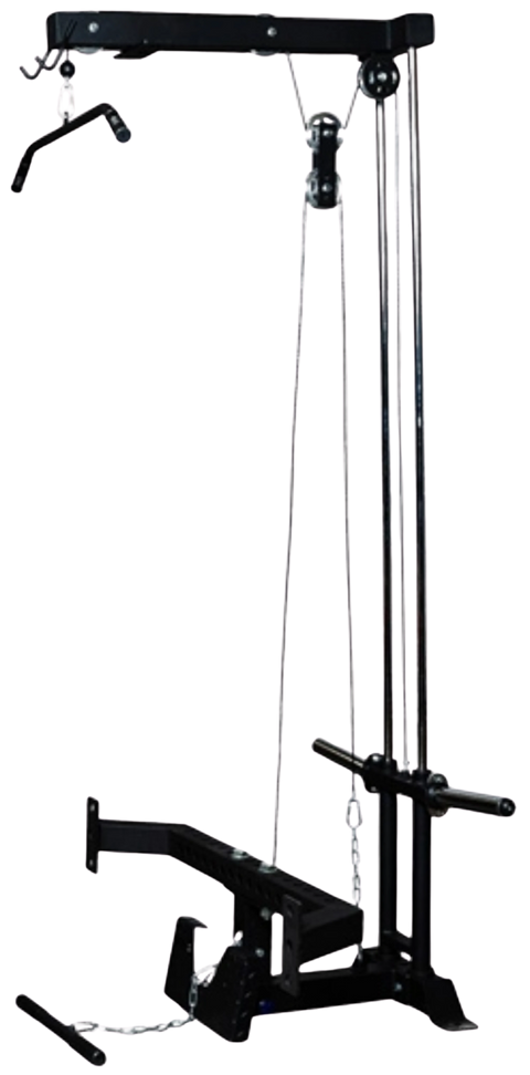 French Fitness Rig & Rack Lat Pulldown / Low Row w/Stabilizer Bar (New)