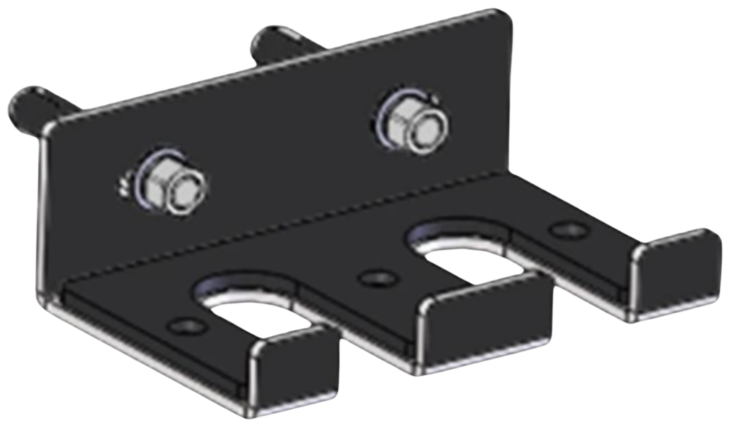French Fitness Rack & Rig Mounted Dual Vertical Bar Holder - Close-Up VIew