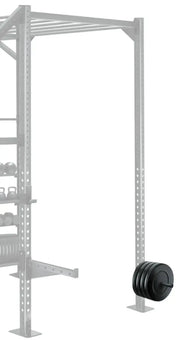 French Fitness Rack & Rig 14" Weight Storage Horn Attachment - Angled View