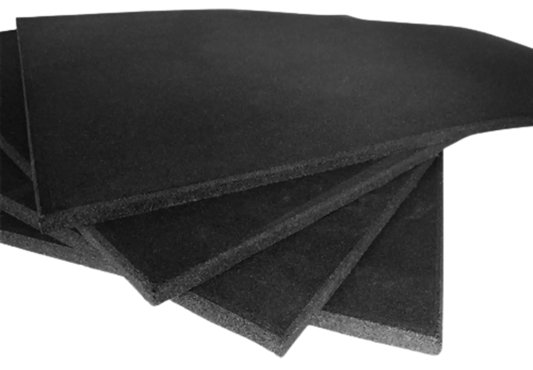 French Fitness Rubber Square Gym Flooring (39.37"x39.37" ea) (New)