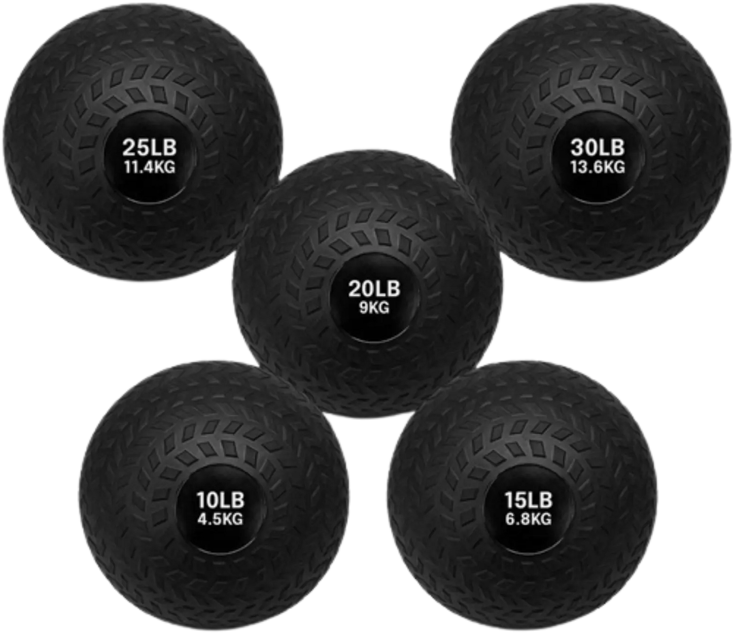 French Fitness PVC Slam Ball Set of 5 (10 to 30 lbs) (New)