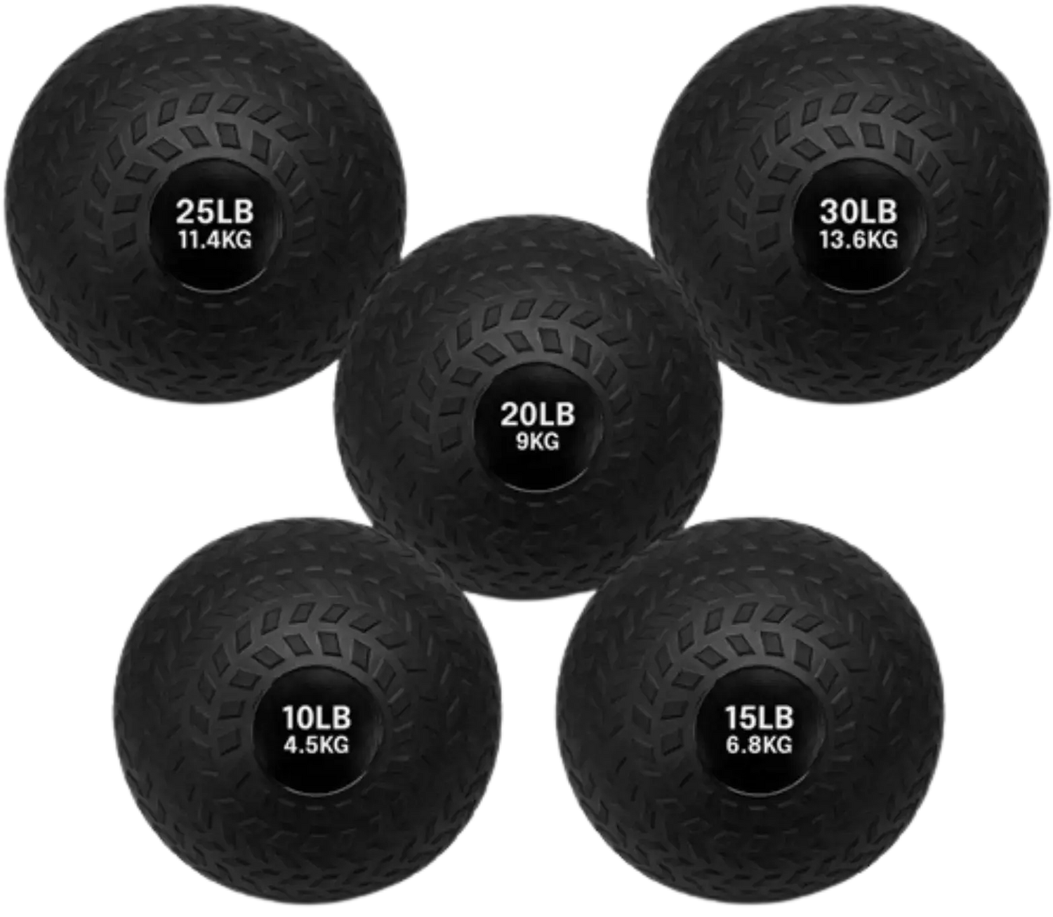 French Fitness PVC Slam Ball Set of 5 (10 to 30 lbs) (New) Image