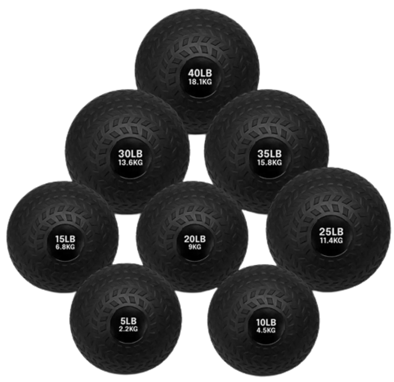 French Fitness PVC Slam Ball Set of 8 (5 to 40 lbs) (New)