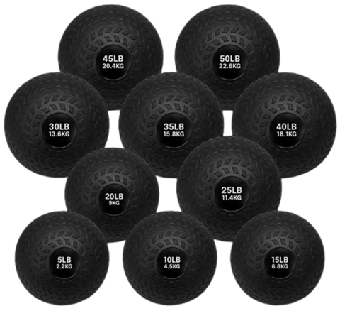 French Fitness PVC Slam Ball Set of 10 (5 to 50 lbs) (New)