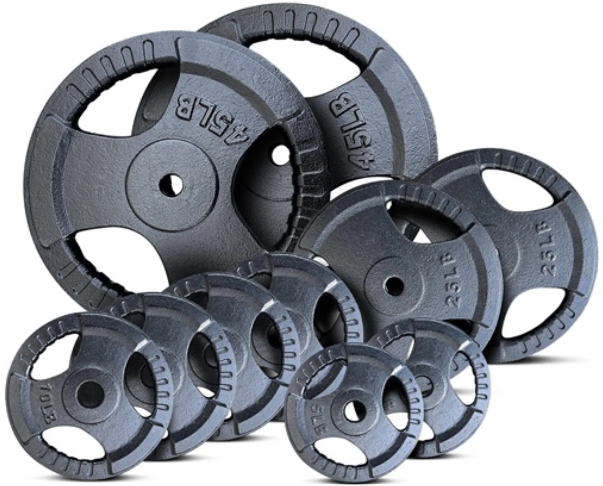 French Fitness Standard Cast Iron 1" Weight Plate Set 190 lbs (New)