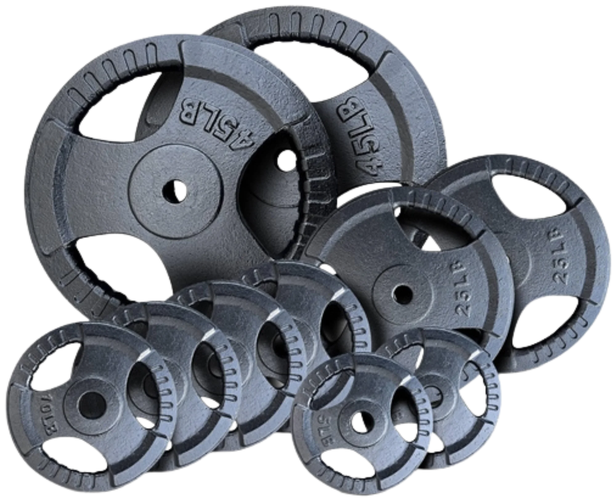 French Fitness Standard Cast Iron 1" Weight Plate Set 260 lbs (New)