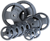 French Fitness Standard Cast Iron 1" Weight Plate Set 260 lbs (New) Image