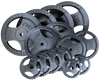 French Fitness Standard Cast Iron 1" Weight Plate Set  350 lbs (New) Image