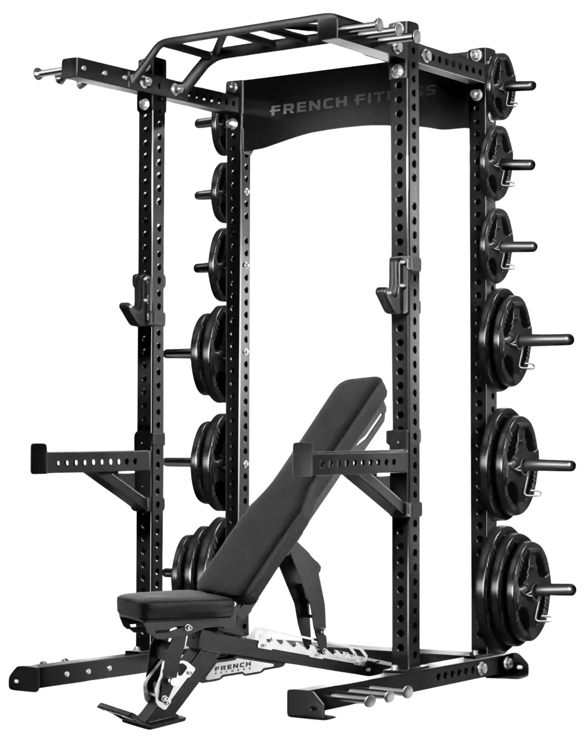 French Fitness SHR80 Commercial Half Rack / Bench Combo (New)