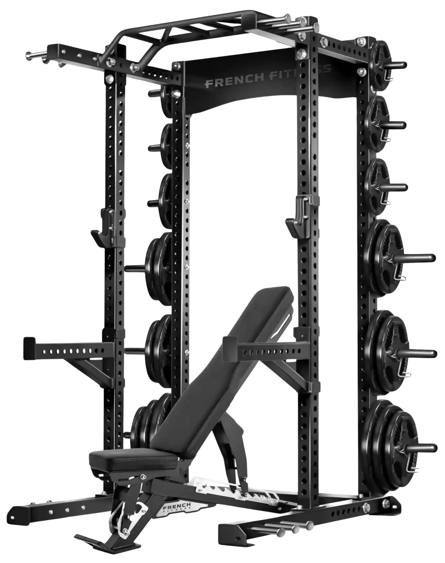 French Fitness SHR80 Commercial Half Rack / Bench Combo (New)