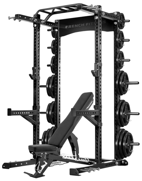 French Fitness SHR80 Commercial Half Rack / Bench Combo (New)