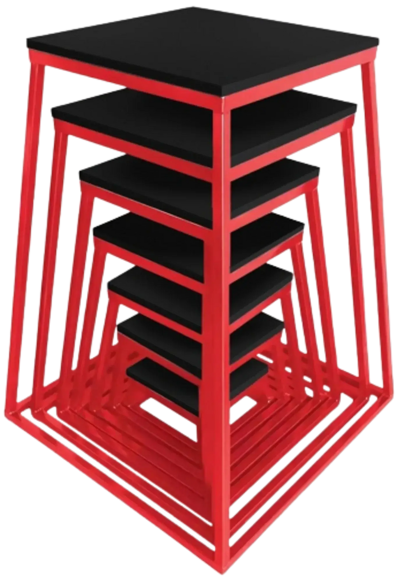 French Fitness Steel Plyo Box Set of 7 (6", 12", 18", 24", 30", 36", 42") (New) Image