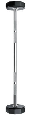 French Fitness Straight Urethane Barbell Bar - Set of 5 (20-60 lbs) (New)