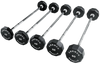 French Fitness Straight Urethane Barbell Bar - Set of 5 (20-60 lbs) (New)