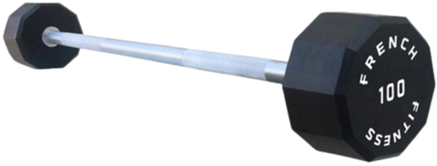French Fitness Straight Urethane Barbell 100 lbs - Single (New)