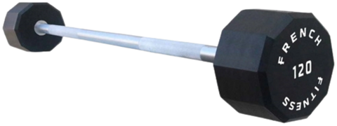 French Fitness Straight Urethane Barbell 120 lbs - Single (New)