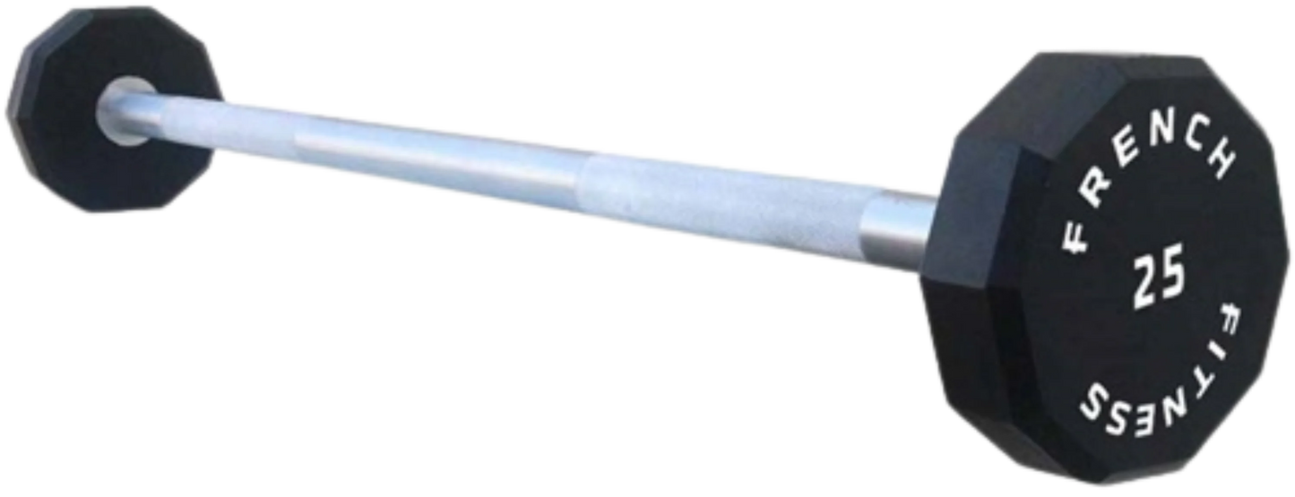 French Fitness Straight Urethane Barbell 25 lbs - Single (New)