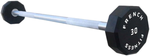 French Fitness Straight Urethane Barbell 30 lbs - Single (New)