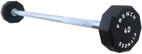 French Fitness Straight Urethane Barbell 40 lbs - Single (New)