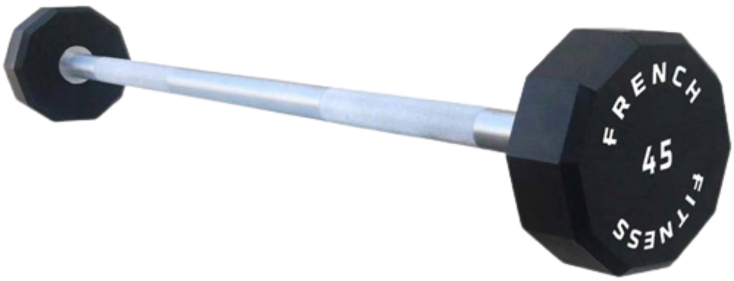 French Fitness Straight Urethane Barbell 45 lbs - Single (New)