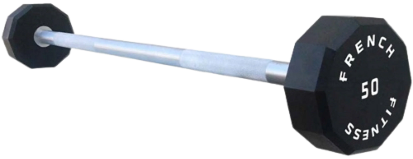 French Fitness Straight Urethane Barbell 50 lbs - Single (New)