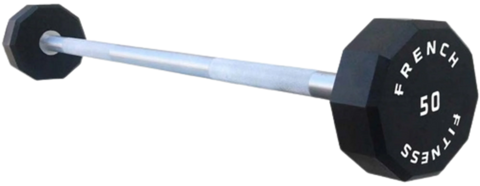 French Fitness Straight Urethane Barbell 50 lbs - Single (New)