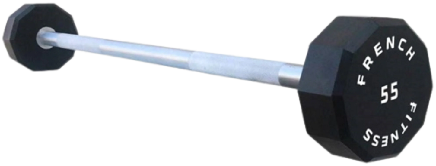 French Fitness Straight Urethane Barbell 55 lbs - Single (New)