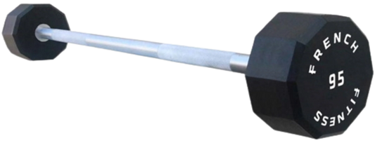 French Fitness Straight Urethane Barbell 95 lbs - Single (New)