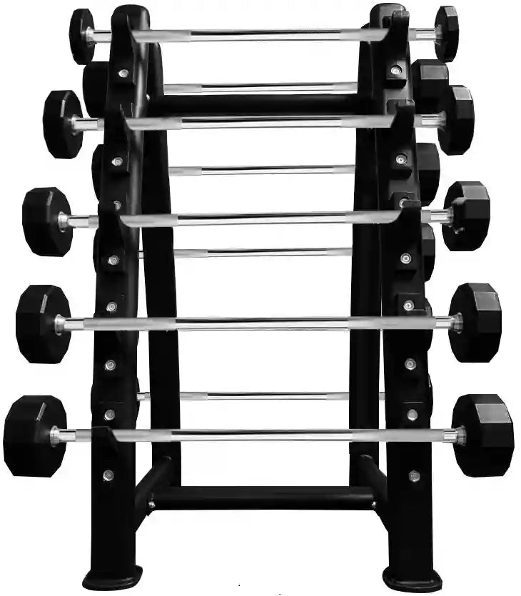 French Fitness Straight Urethane Barbell Bar Set, 20-110 lbs (New)