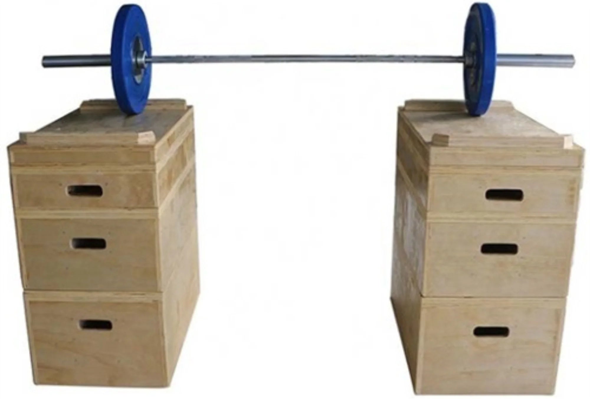 French Fitness Stackable Wood Jerk Blocks - Set of 8 Boxes (New)