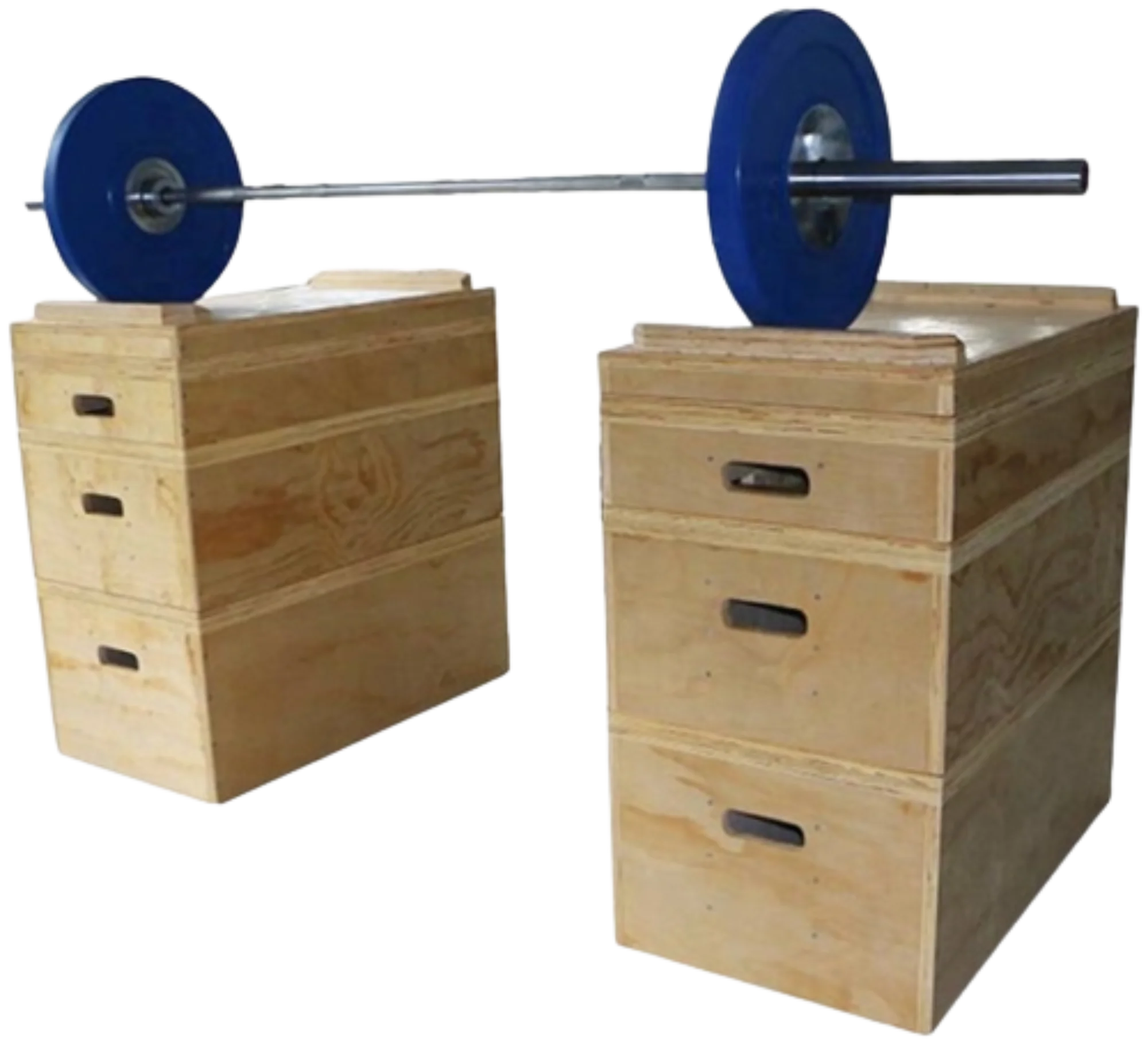 French Fitness Stackable Wood Jerk Blocks - Set of 8 Boxes (New)