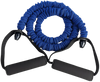 French Fitness Toning Resistance Tube Bands w/Handles - Blue (25 lbs) (New) - Front View