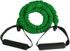 French Fitness Toning Resistance Tube Bands w/Handles - Green (20 lbs) (New) - Front View