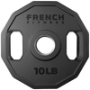 French Fitness Urethane Olympic Weight Plate V2 10 lbs Black (New)