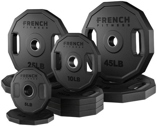 French Fitness Urethane Olympic Weight Plate V2 Set 190 lbs (New)