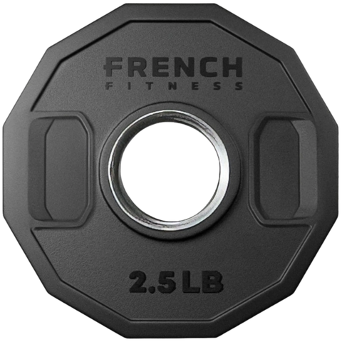 French Fitness Urethane Olympic Weight Plate V2 2.5 lbs Black (New)