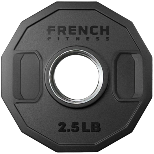French Fitness Urethane Olympic Weight Plate V2 2.5 lbs Black (New)
