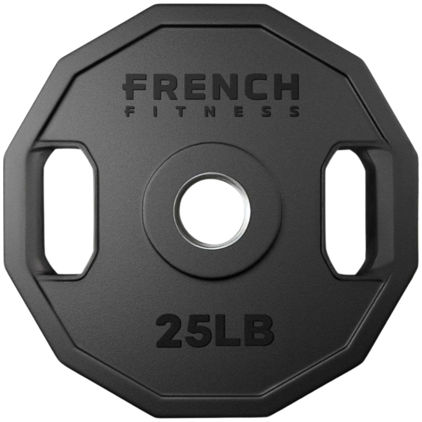 French Fitness Urethane Olympic Weight Plate V2 25 lbs Black (New)