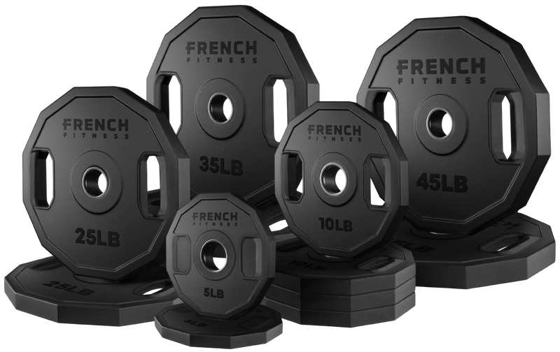 French Fitness Urethane Olympic Weight Plate V2 Set 260 lbs (New)
