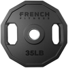 French Fitness Urethane Olympic Weight Plate V2 35 lbs Black (New)